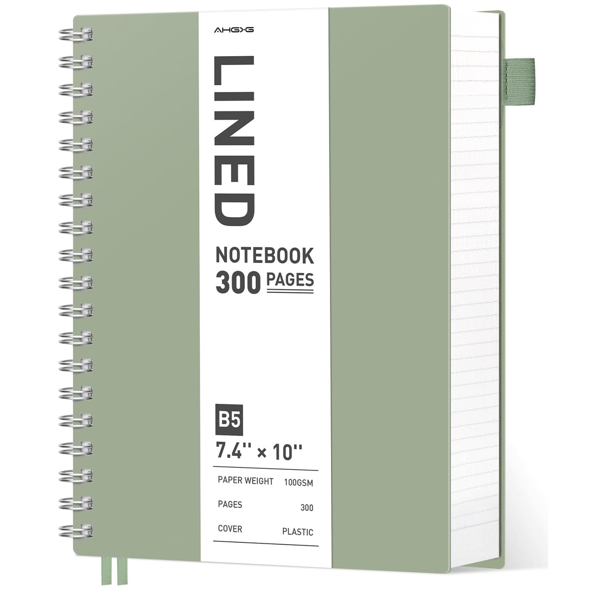 AHGXG Lined Journal Notebook, 300 Pages, A4 (8.5" x 11")