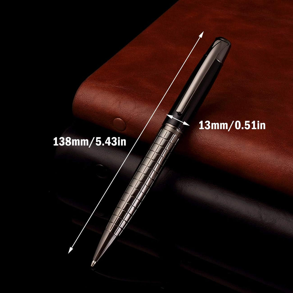 Obacle Ballpoint Pens Black Pens Medium Ball Point 1.0mm Smooth Writing Grip Metal