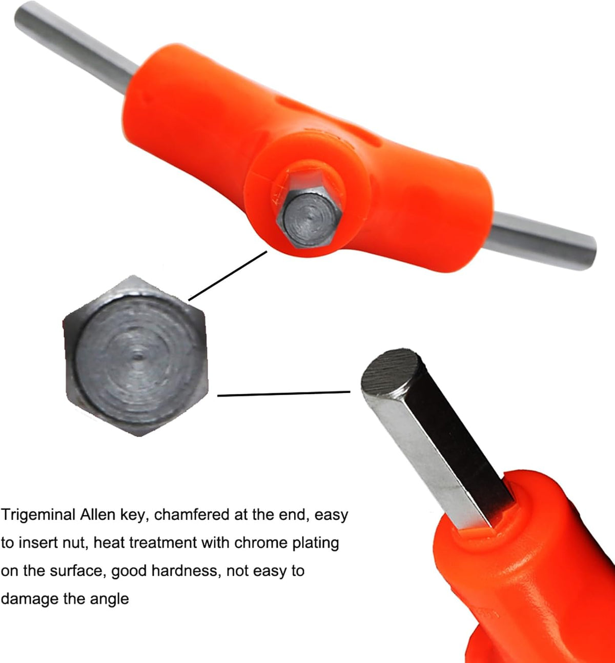 3-Way Bike Hex Wrench Set, Y Allen Wrench Tool 3pcs(2.5, 3, 4, 5, 6, 8mm)