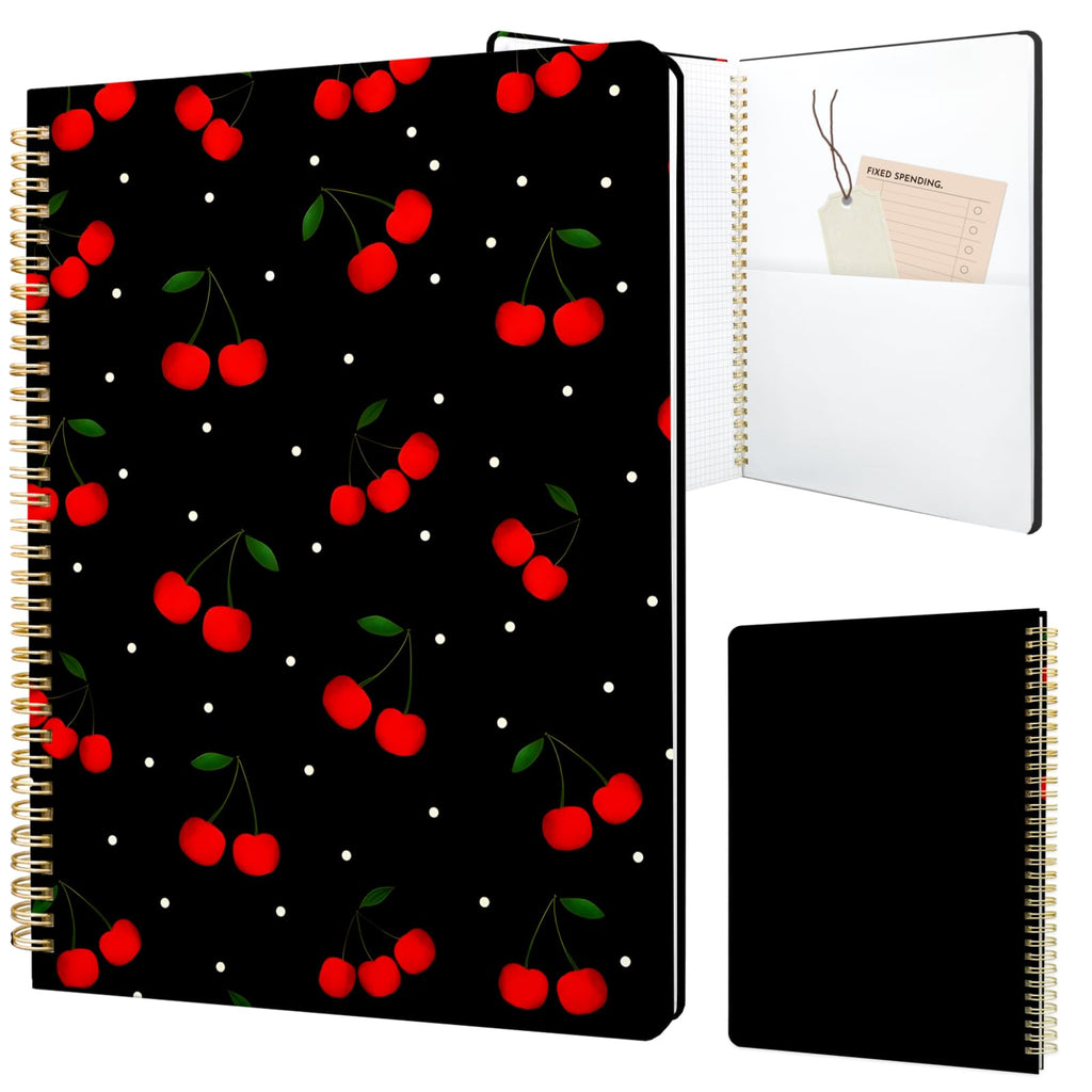 Cute Spiral Notebook 8.5 x 11 Graph Paper Journal A4, Plant Flower