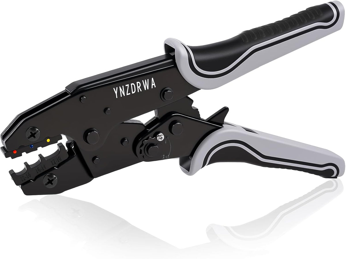 Crimping Tool for Heat Shrink Connectors, Ratcheting Wire Terminal Crimper