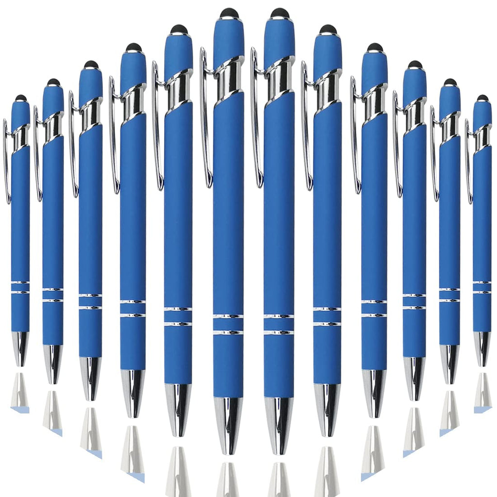 Oddmoal Ballpoint Pen with Stylus Tip, Soft Touch Click Metal Pen, 1.0mm Medium Point
