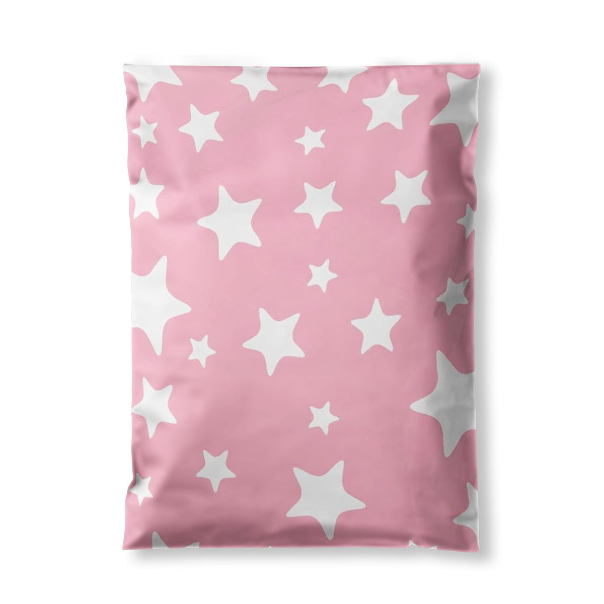 100 Count 10x13 Permanent Self Seal Light Pink & Stars Poly Mailers, 2 Mil