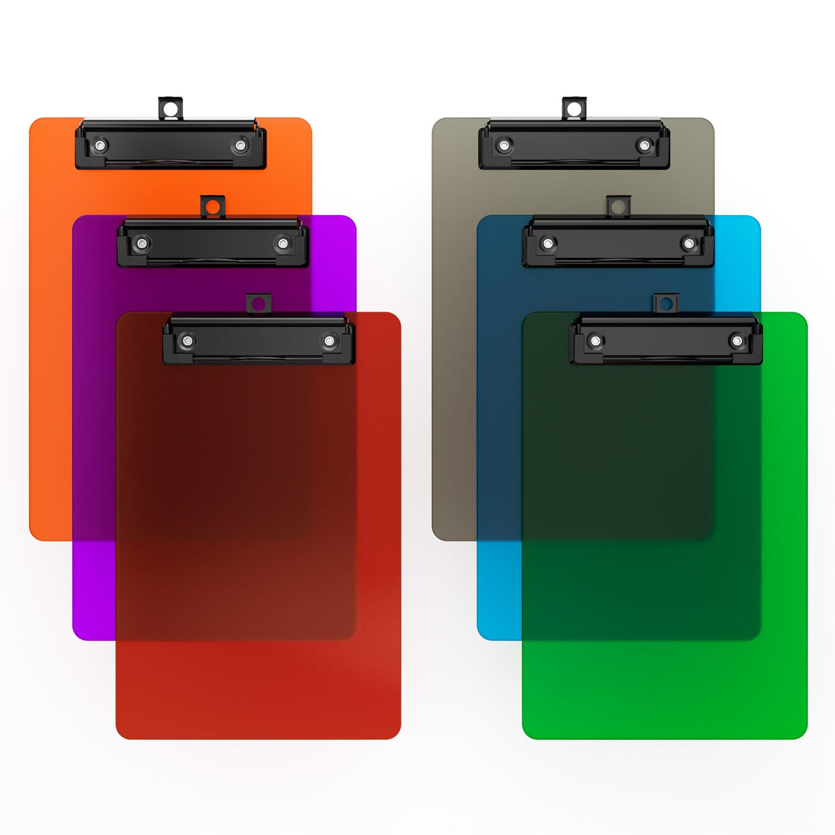 6 Pack Colorful Small Clipboard, A5 Mini Clip Board