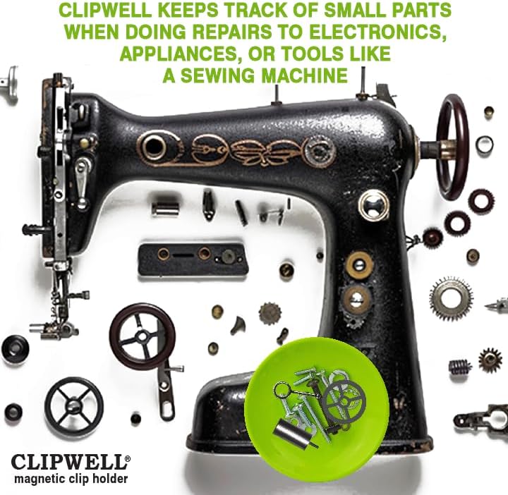 Clipwell Magnetic Paper Clip Holder - Easy Toss & Pick-Up - Holds Various Metal Parts