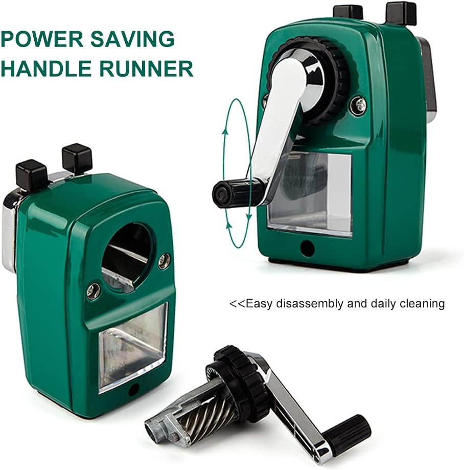 Pencil Sharpener, School Office Manual Desktop Sharpener for Standard and Jumbo Pencils