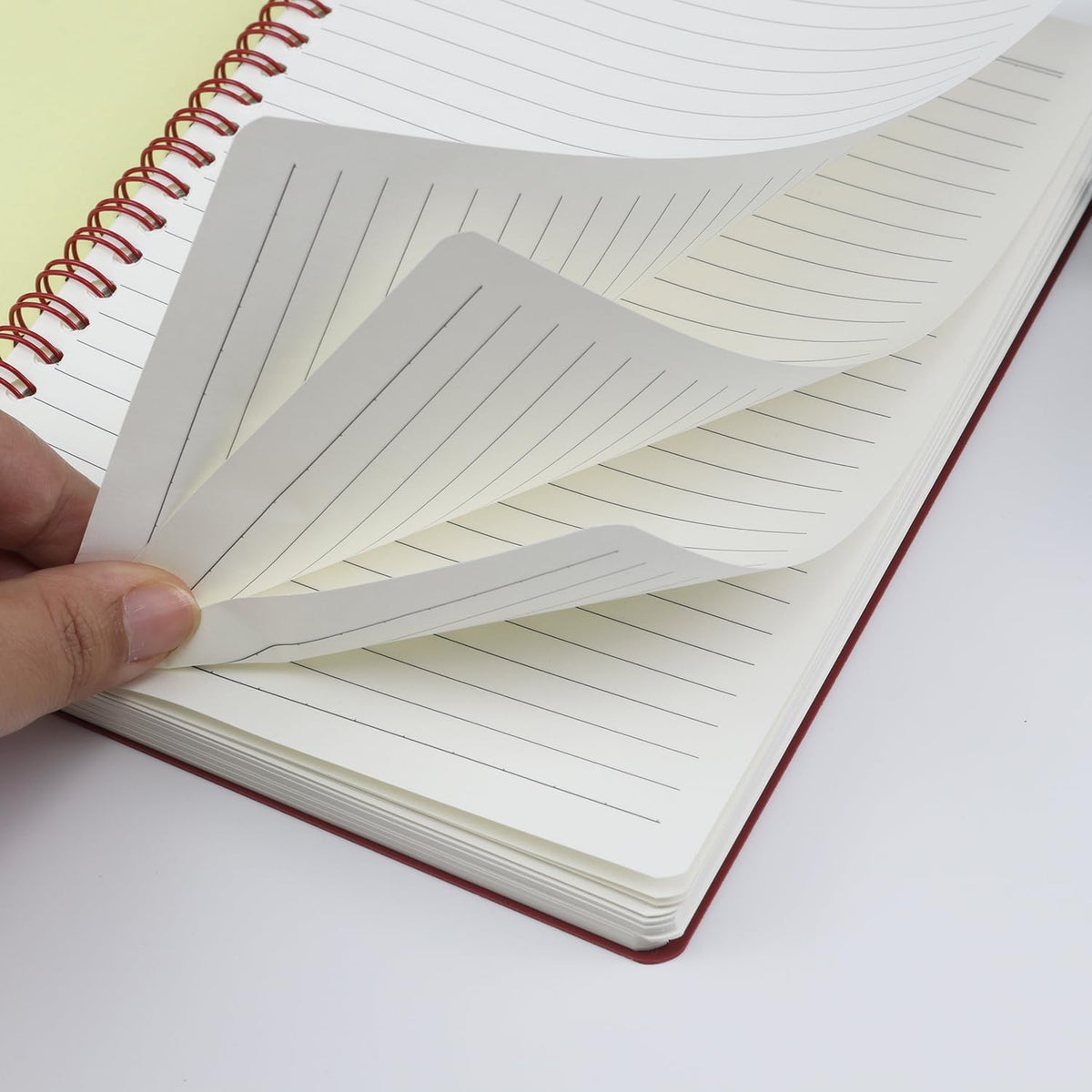 5 Pack Spiral Notebooks 8.3" x 5.7", 80 Sheets College Ruled Notebook with Plastic