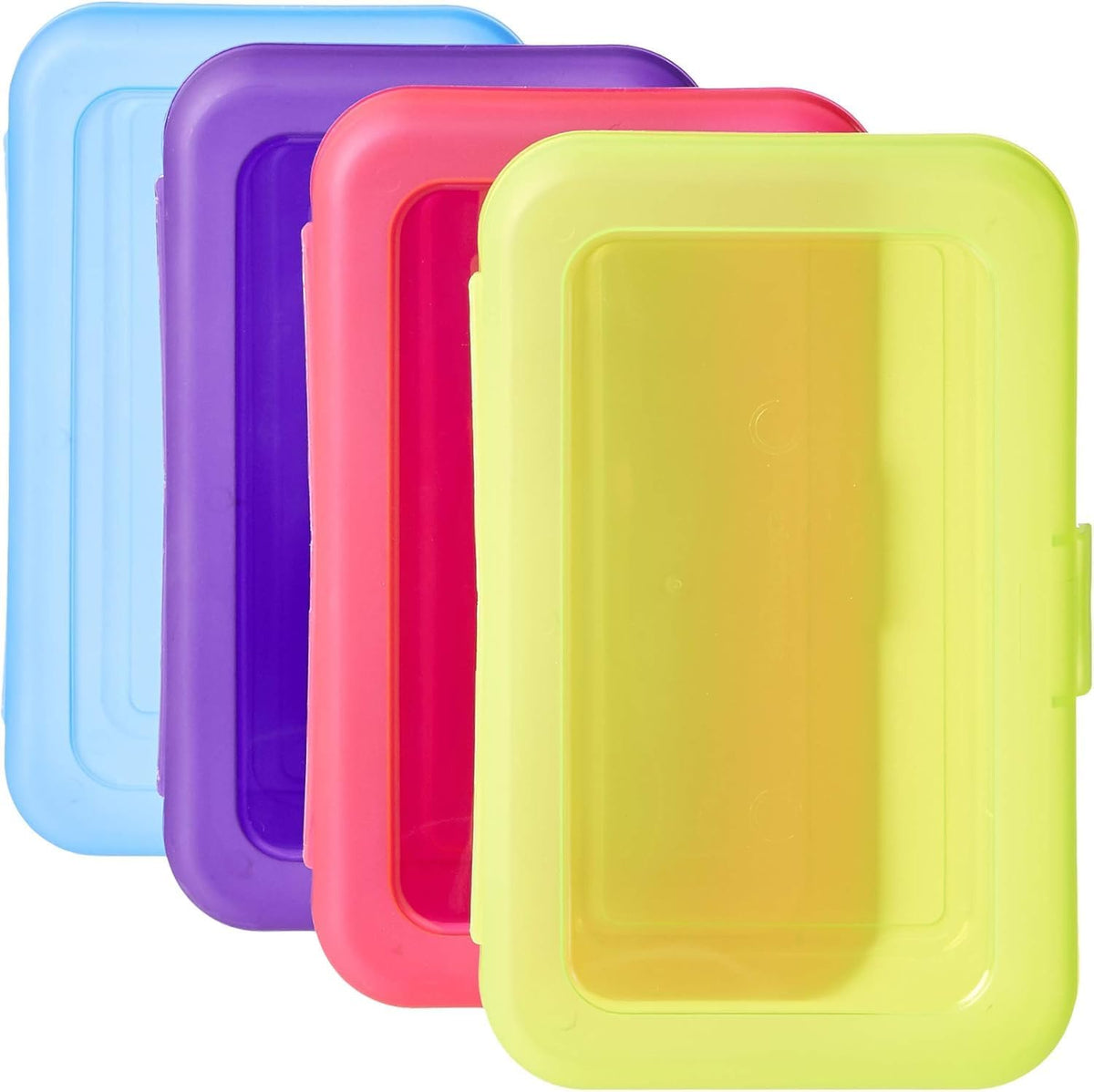 Amazon Basics 4-Pack Large Pencil Cases, Storage Organizer