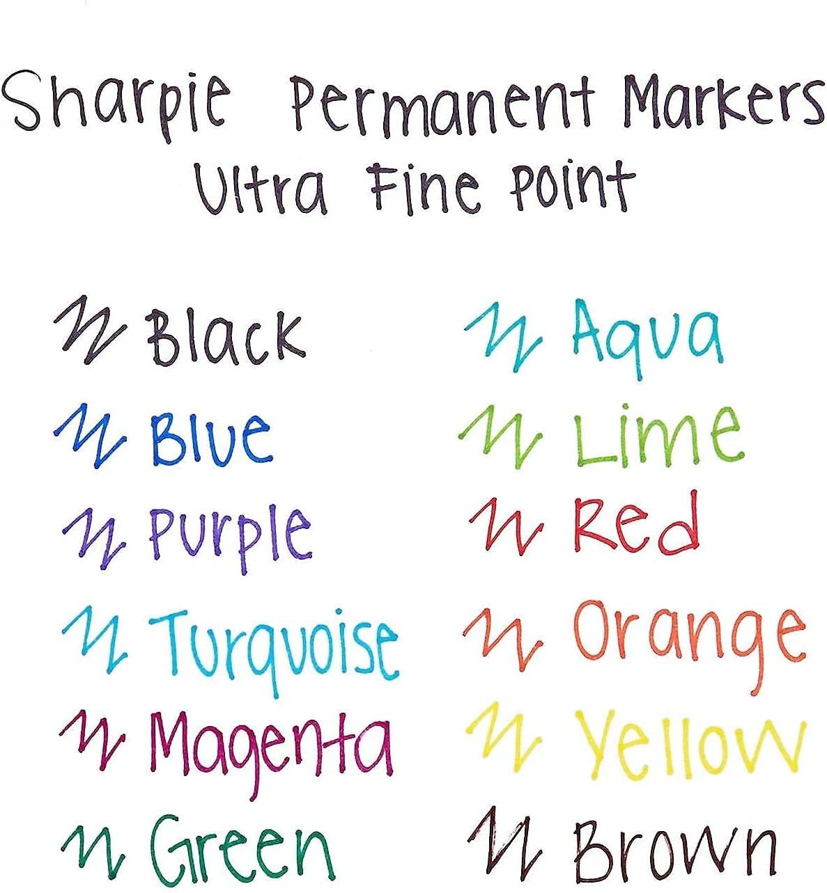 Sharpie Permanent Markers, Ultra Fine Point, Black, 12-Count