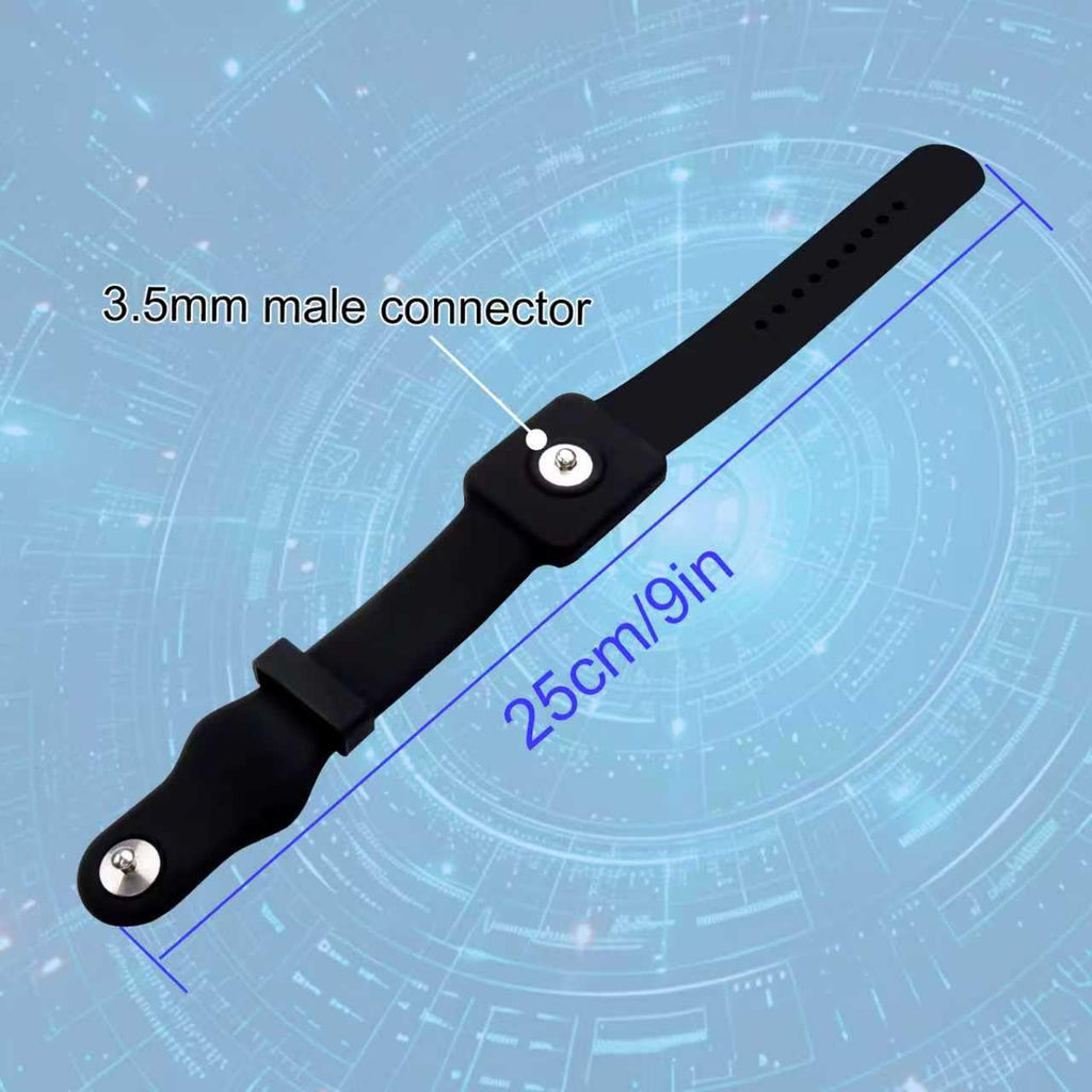 Anti Static Wrist Strap, ESD Grounding Band 9 Inch Adjustable Button Style Conductive