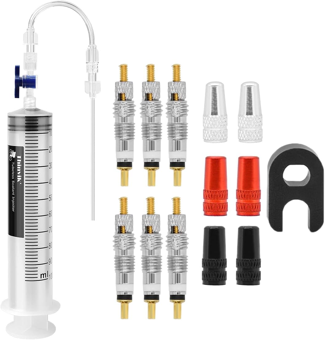 Thinvik 3.5 oz/100ML Tubeless Sealant Injector kit with Presta Valve Core Removal