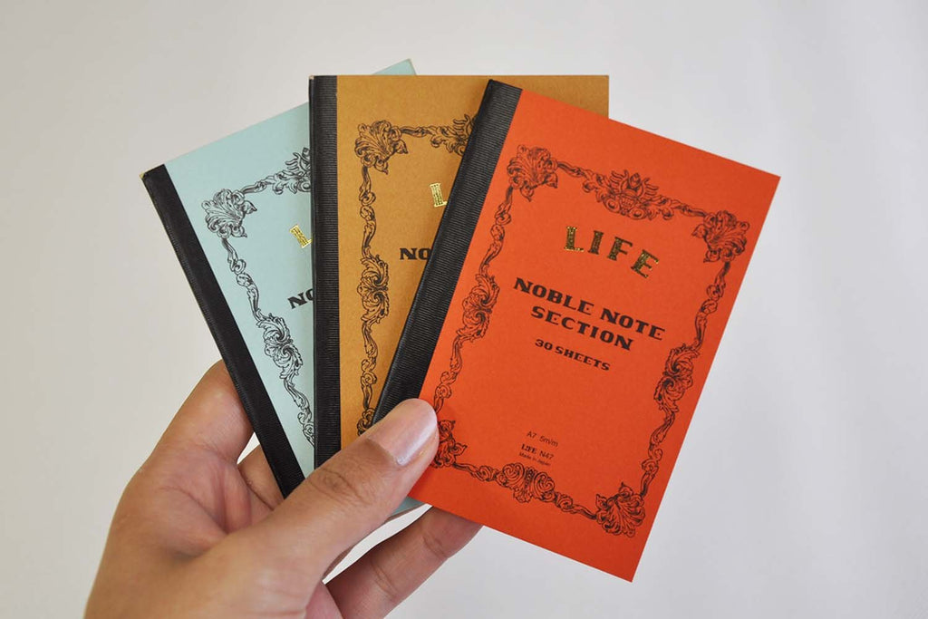 Life Noble Notebook, A7, Grid, N47, Set of 2
