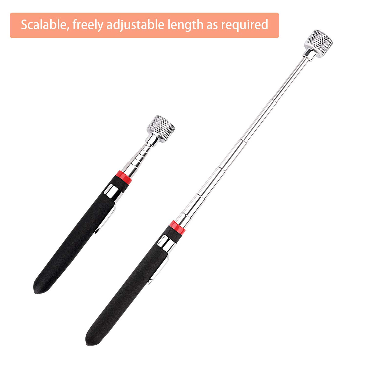 Magnetic Pick Up Tool 4 Pack, Telescopic Magnet Stick (1.5LB 3LB 10LB 15LB) Birthday for