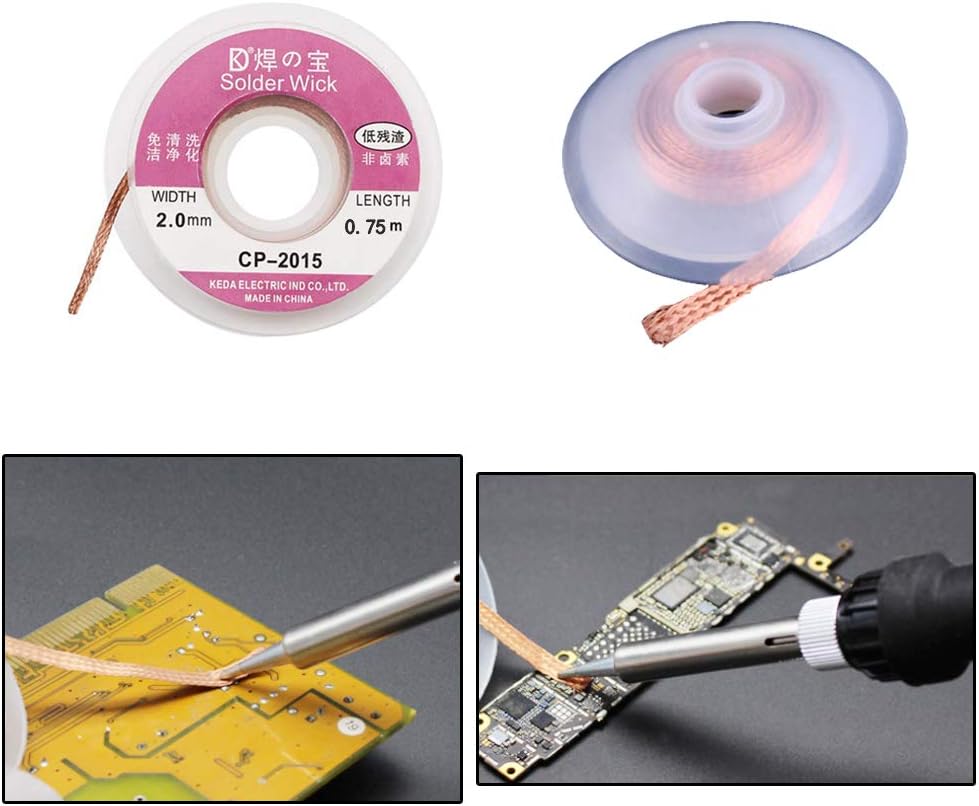 4-in-1 welding tool set, soldering iron tip cleaner + 0.6mm solder wire (1.76 oz / 50 g)