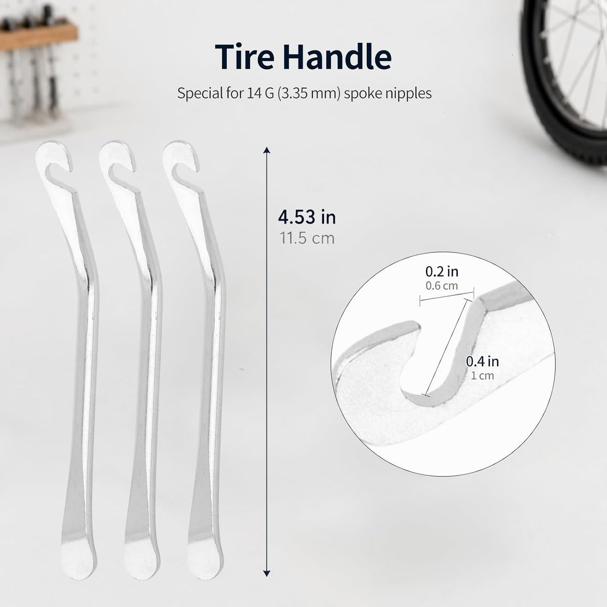Bike Spoke Wrench Tool Kit, 8PC Bicycle Spoke Wrenches with Tire Levers