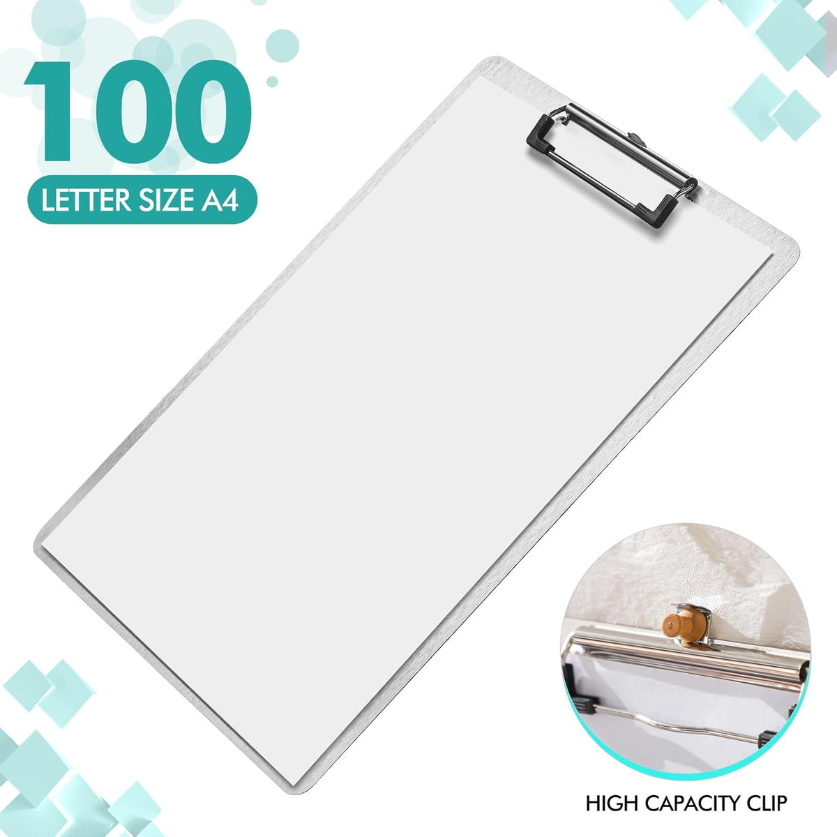 1 Pcs Stainless Steel Contractor Clipboard 9 x 12.5 Inch Letter A4
