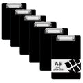 6 x 9 Small Clipboard Set of 6, A5 Colored Plastic Clip Boards
