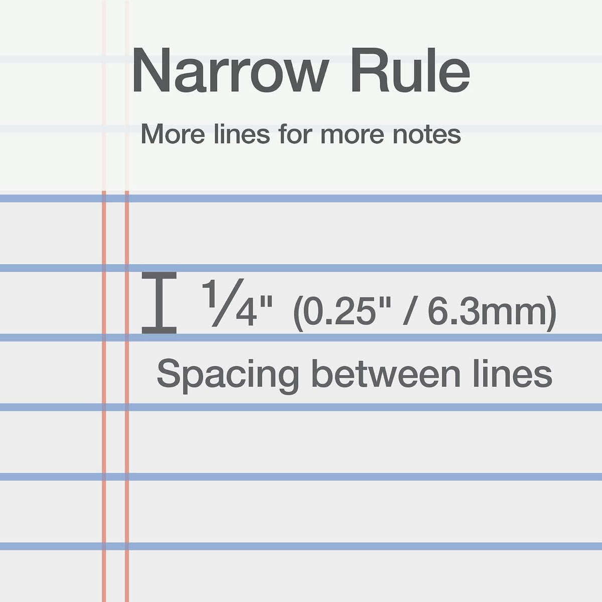 Ampad Evidence Glue Top Writing Pads, 8-1/2 x 11 Pads, Narrow Rule, White, 50 Sheets