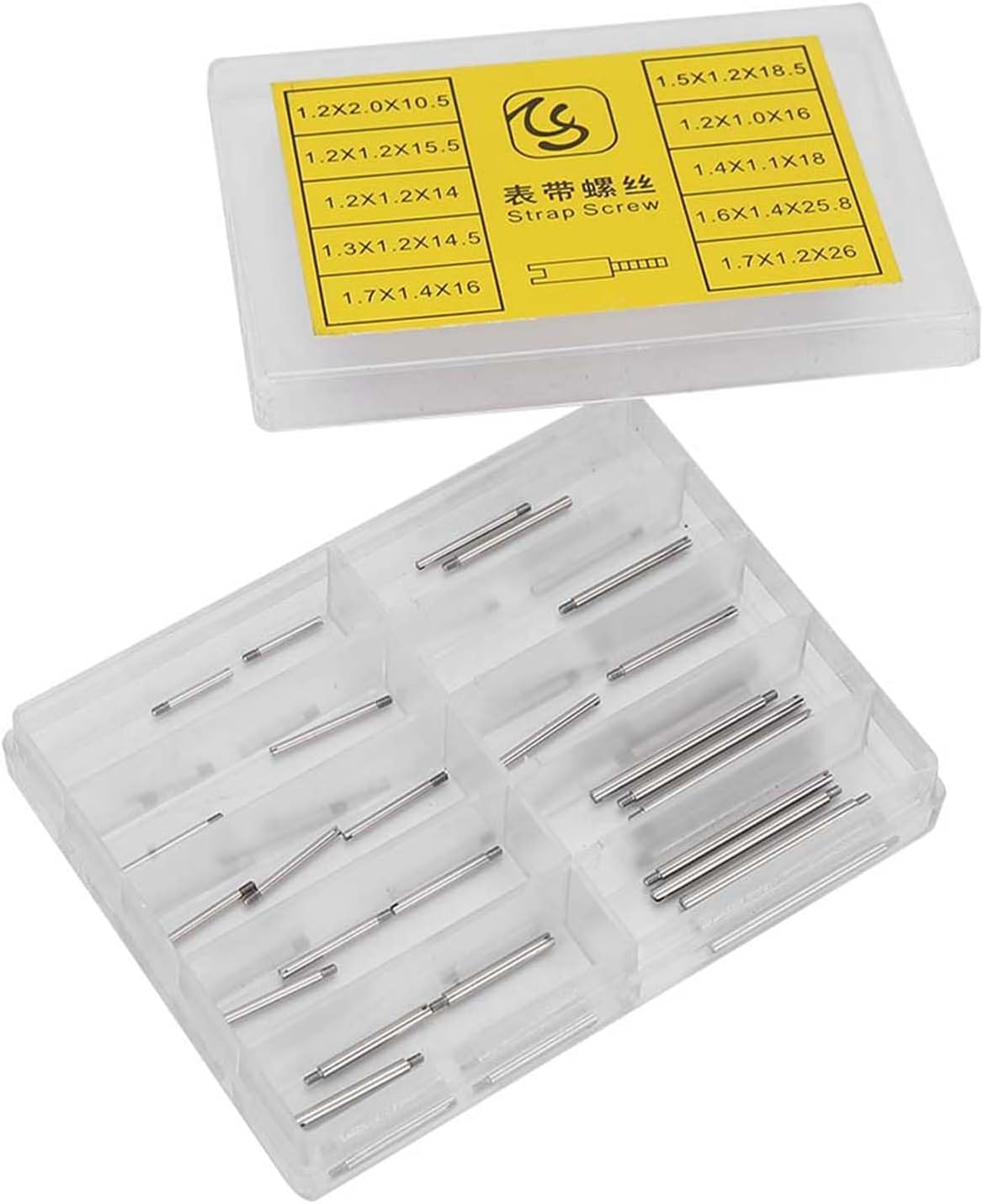100Pcs Watch Band Screws Replacement, Stainless Steel 2 Boxes Replacement Kit