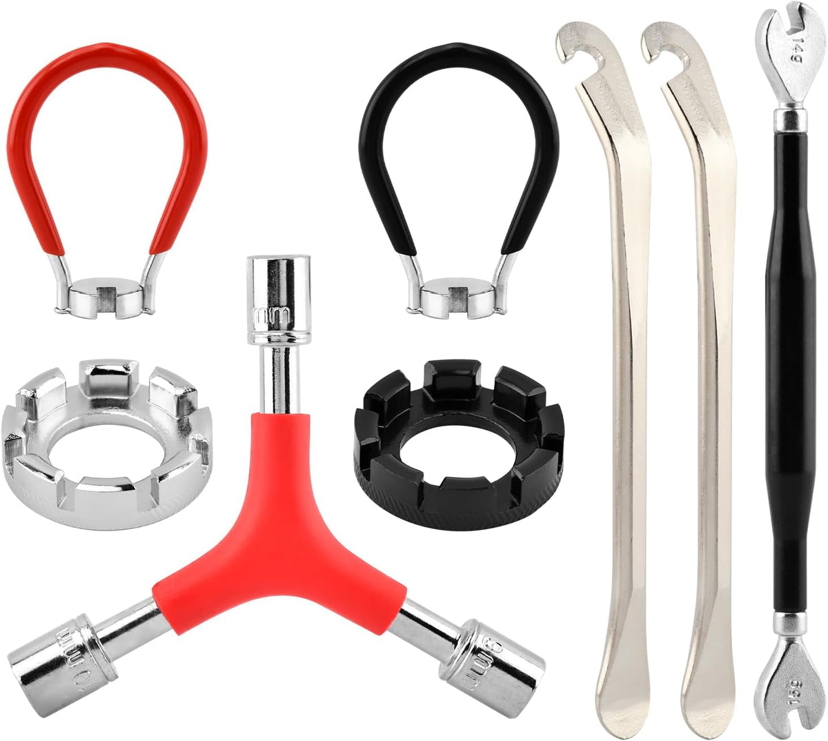 8 Pcs Bike Spoke Wrench Set, Bicycle Spoke Wrench Tools Fits Most Bikes