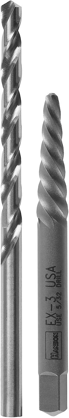 Irwin Industrial 53703 Hanson EX-3 Spiral Extractor and 5/32" Drill Bit Set