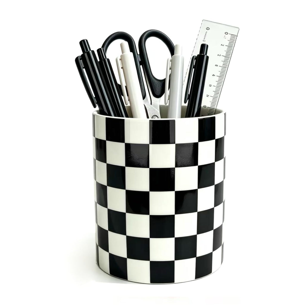 Ceramic Pen Holder for Desk, Sage Green