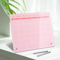 Calendar Dry Erase Board,12"X10",Acrylic Desk Calendar with Stand