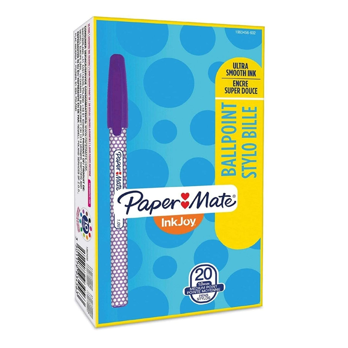 Paper Mate InkJoy 100ST Ballpoint Pens | Medium Point (1.0mm) | Fun Colours | 10 Count