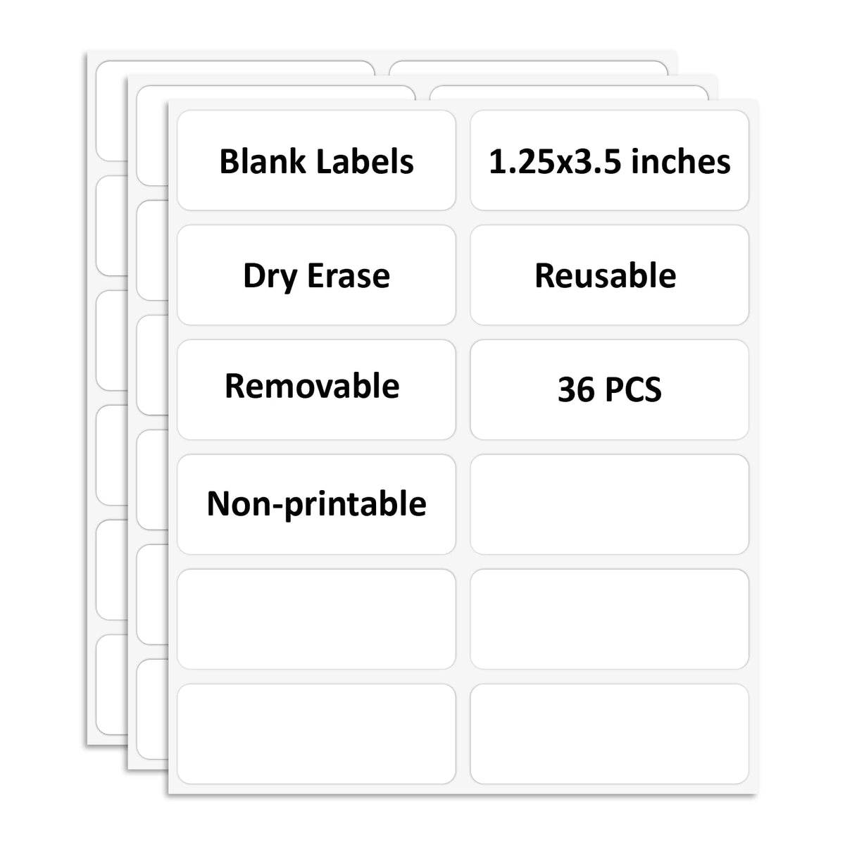 SVNOOC Multi-Use Dry Erase Sticky Notes, Reusable Labels Stickers for Wall Desk Fridge