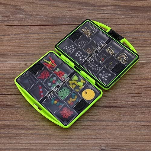 24 Compartments Fishing Tackle Box Kit, 128pcs Full Loaded with Lures Baits Hooks Sinkers