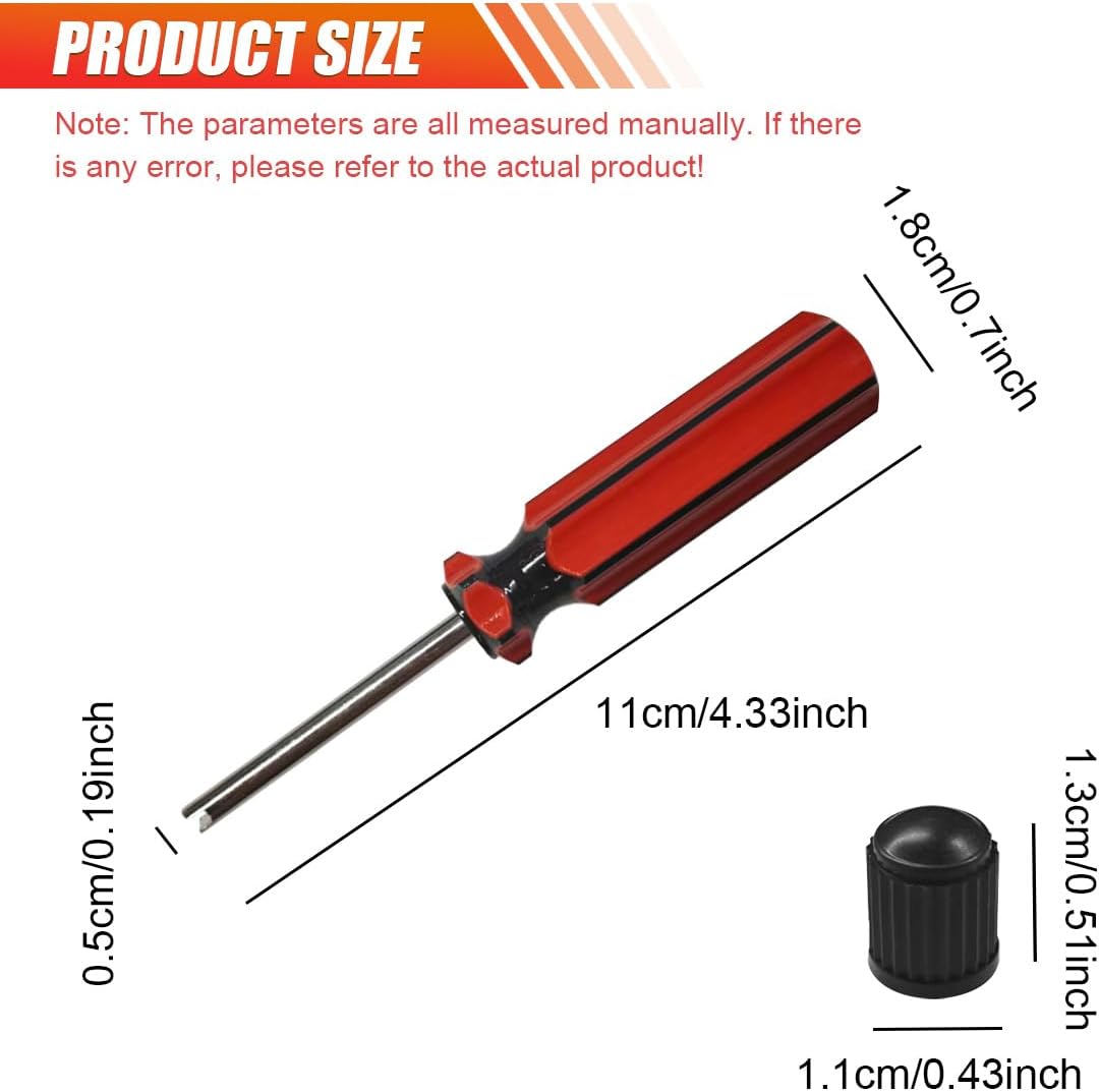 20PCS Car Tire Valve Core Removal Tool, Automotive Wheel Valve Stem Removal Screwdriver