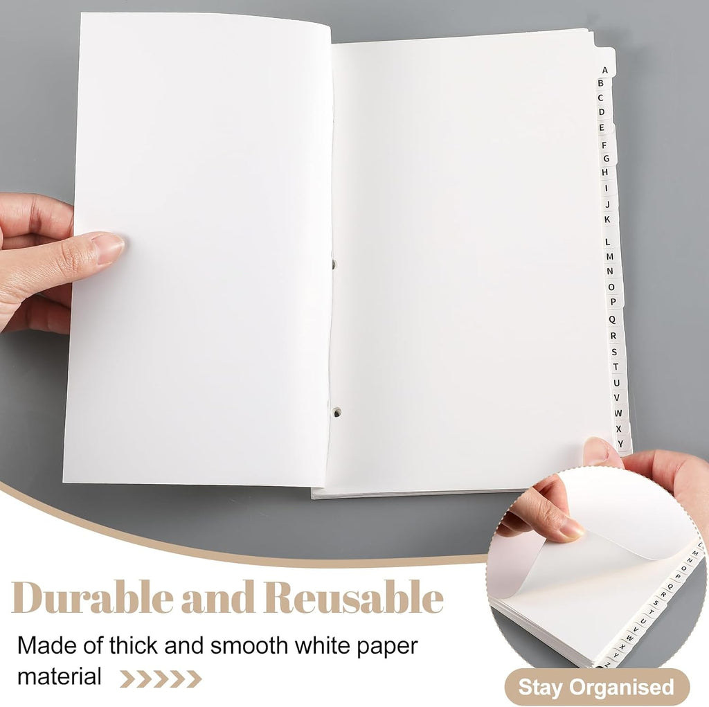 Sayglossy A - Z Tab Alphabet Dividers 3 Ring Binder Organizer