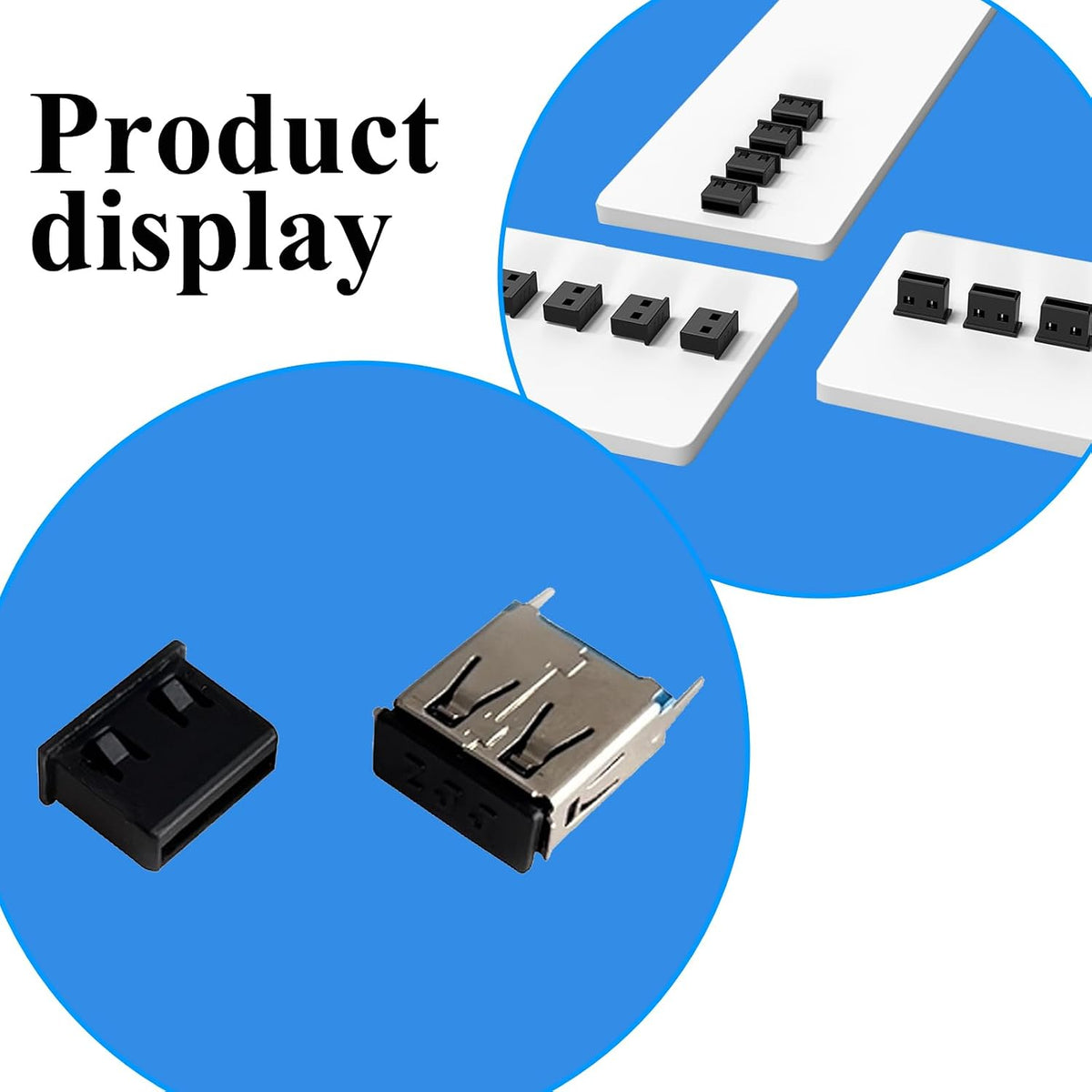 25PCS 5 Colors USB Type-A Port Dust Plug,USB Non-Removable Security Cover Caps