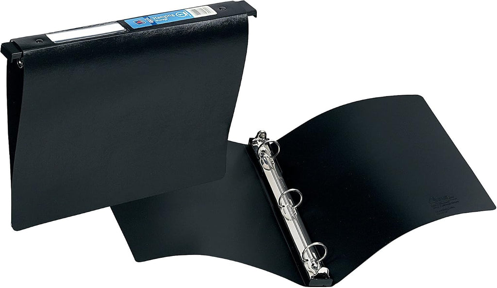 Avery® Hanging Storage 3 Ring Binder, 1" Round Rings, 1 Black Binder