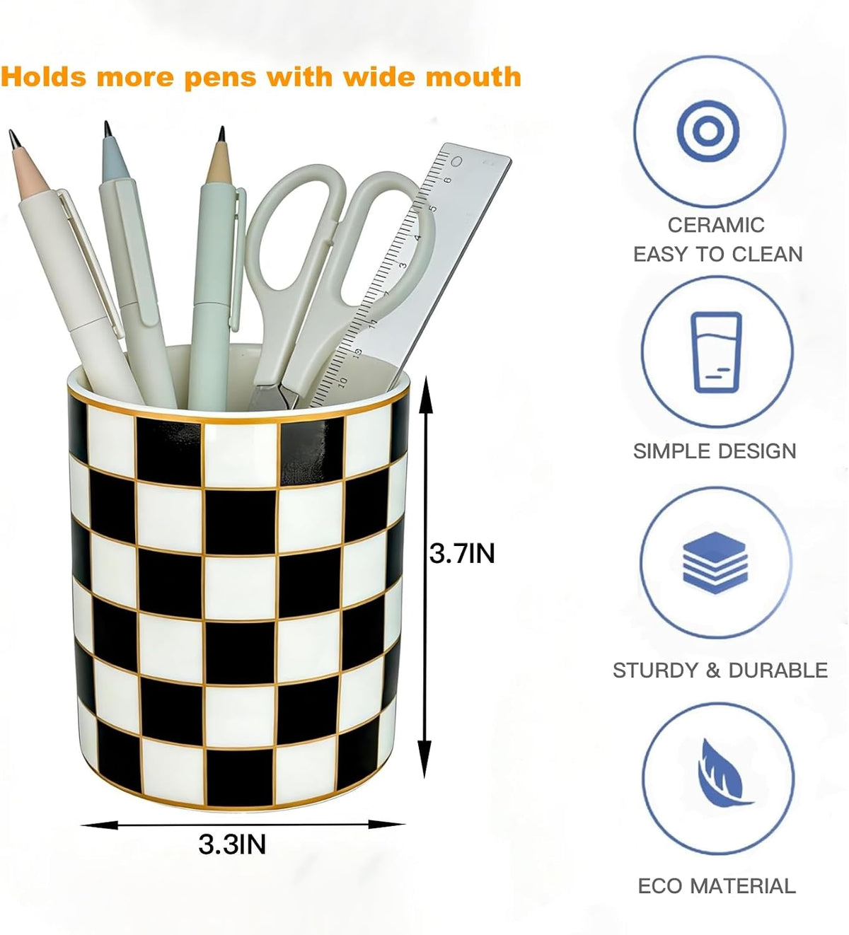 Pencil Holders & Pen Holders, Pen Holder for Desk Cute