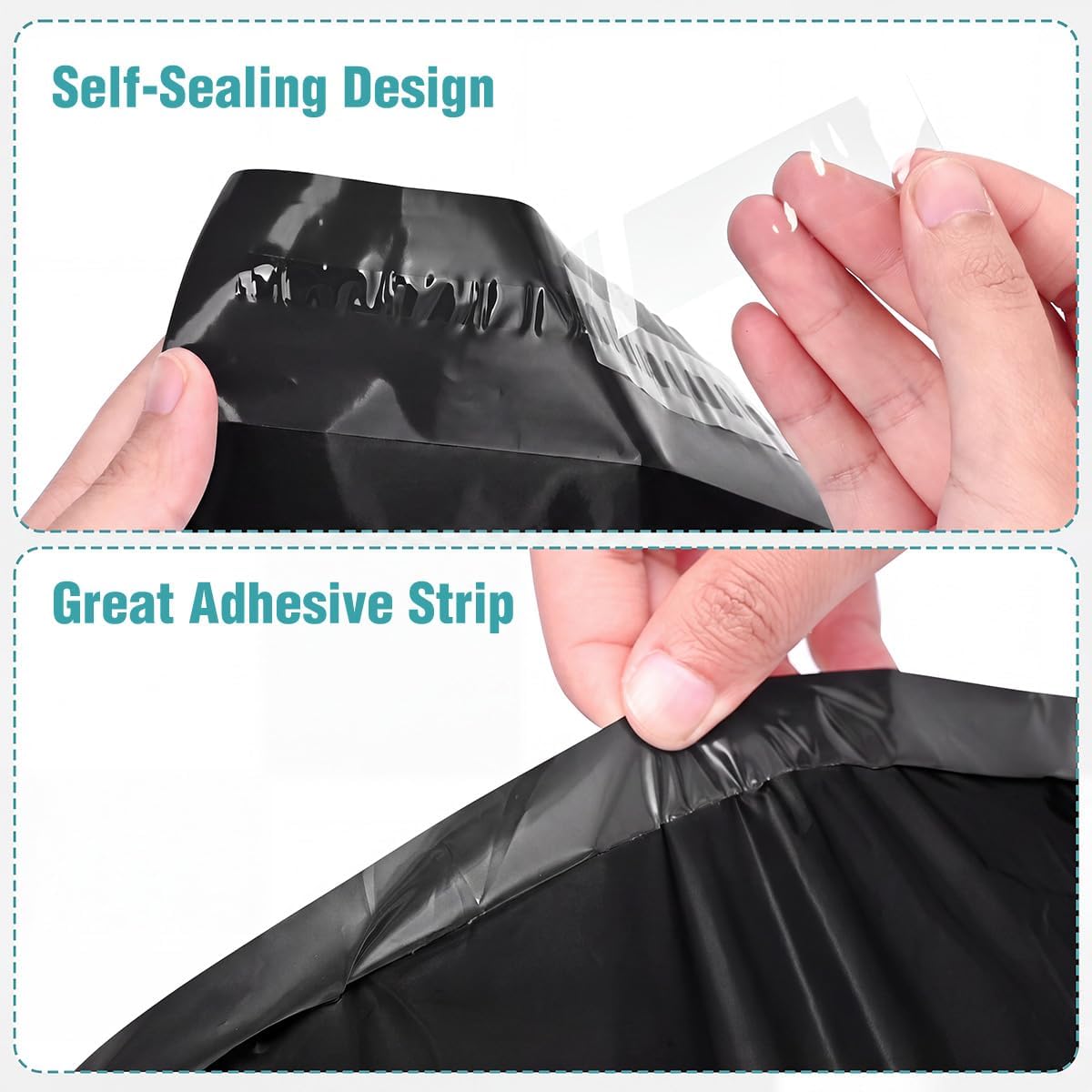 3 Size Poly Mailers 30 Pcs, Black Shipping Bags, Self-sealing Packaging Bag