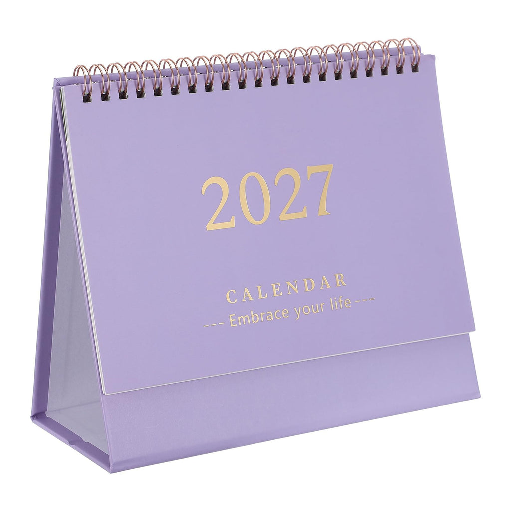 NUOBESTY Monthly Desk Calendar 2026-2027 Standing Flip Daily Calendar