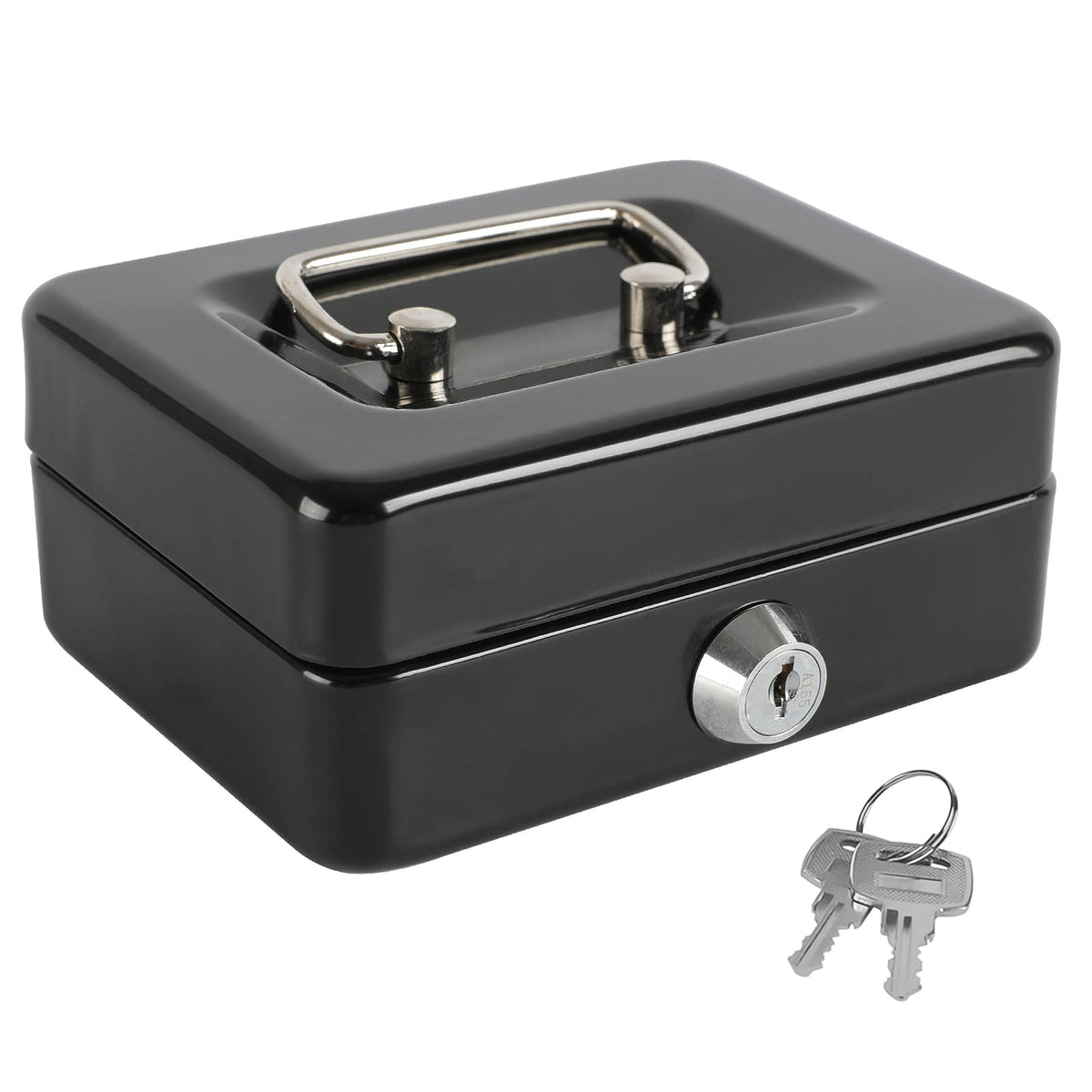 xydled Medium Cash Box with Lock, Metal Money Box, Steel Money Box, Pink