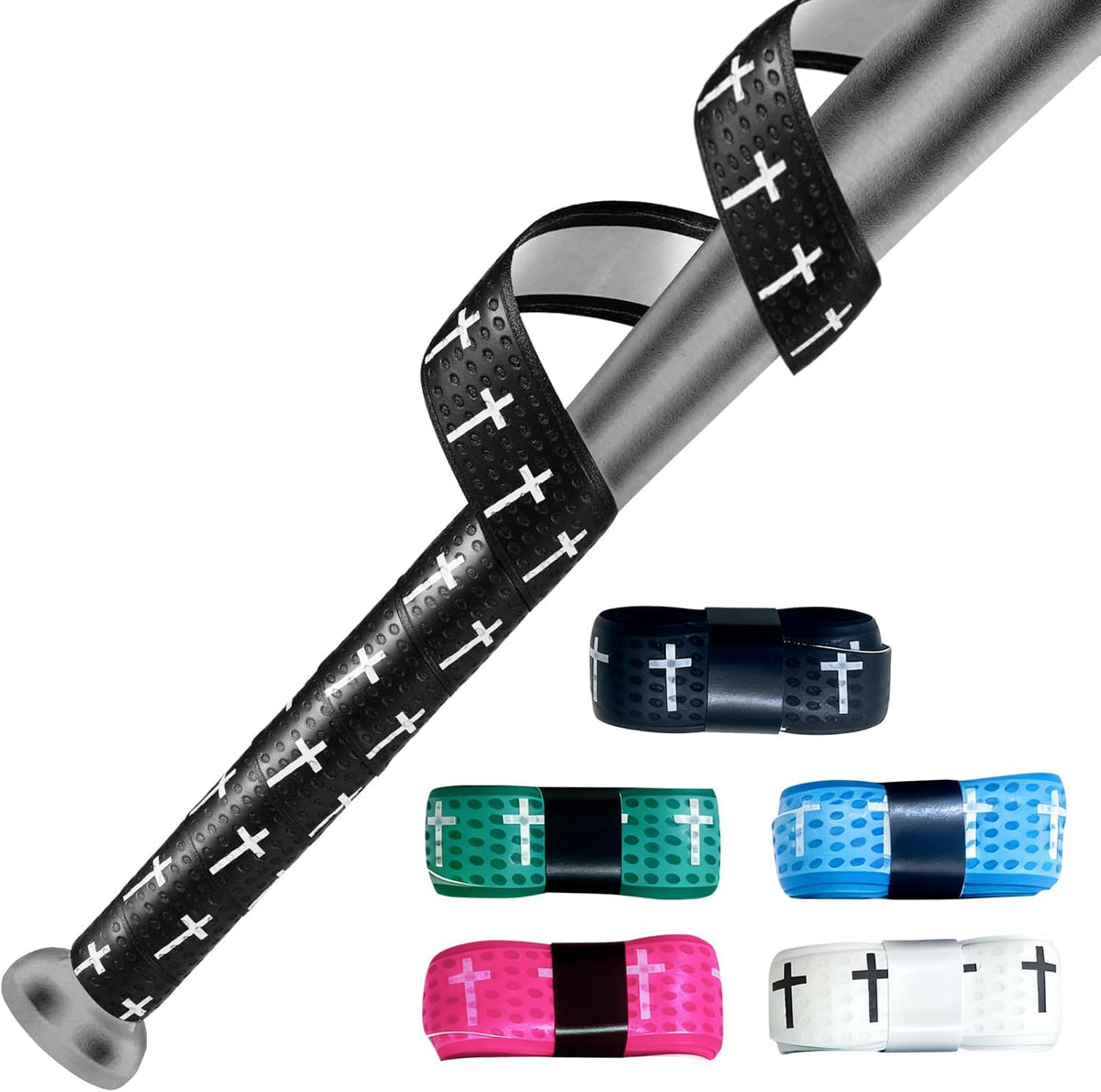 5 Pcs Baseball Bat Grip Tape, Faith Cross Bat Grip Tape