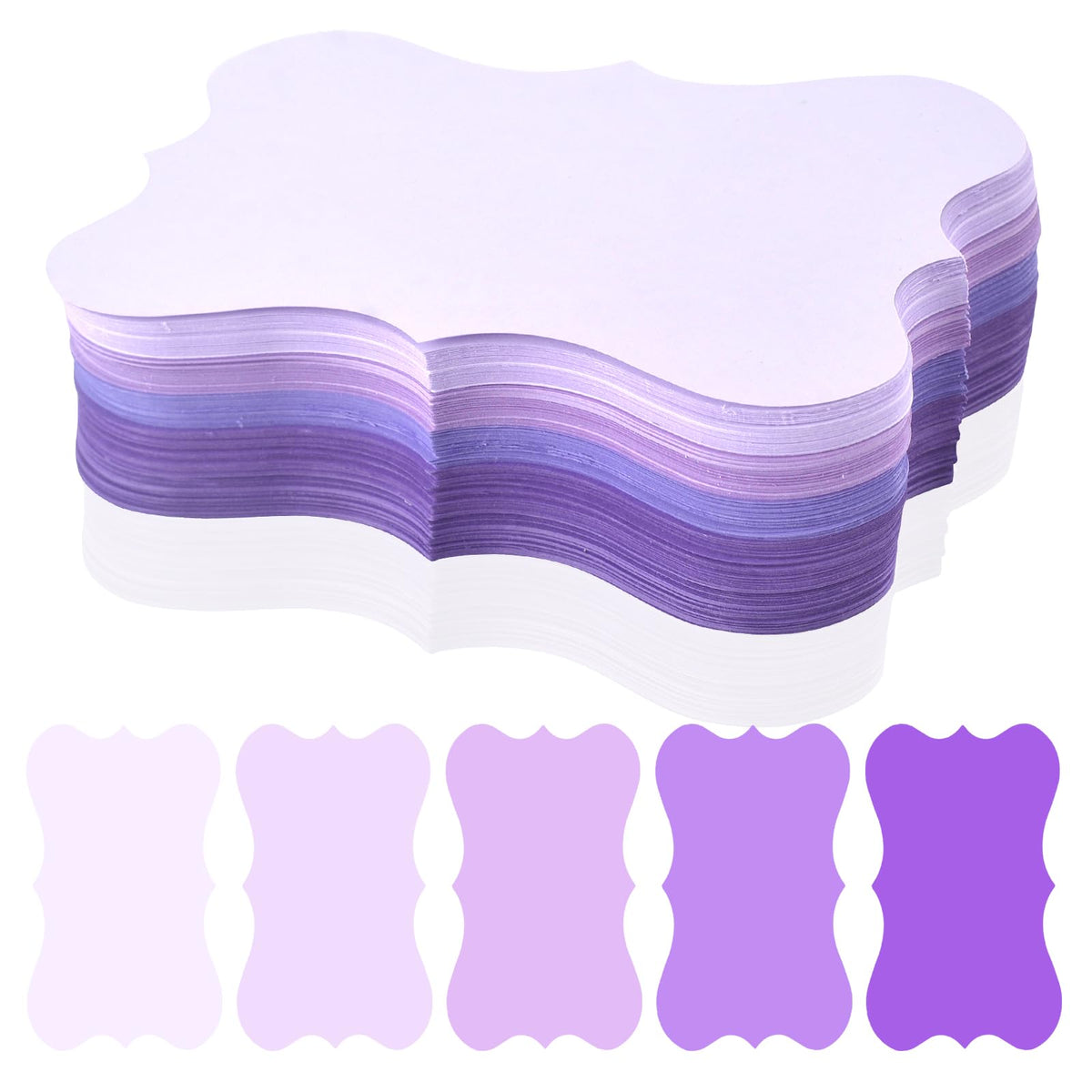150 Pack Colored Scalloped Index Cards 3x5 Inch Blank Decorative Notecards