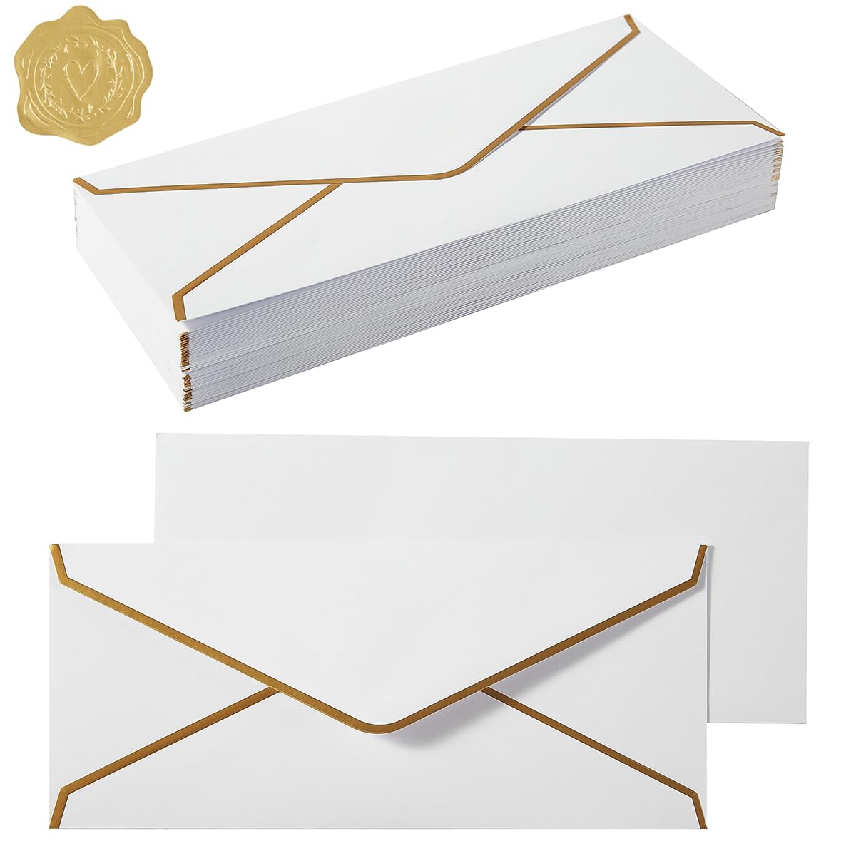50 Pack #10 Business Envelopes, Light Blue, 4 1/8 x 9 1/2 Inches