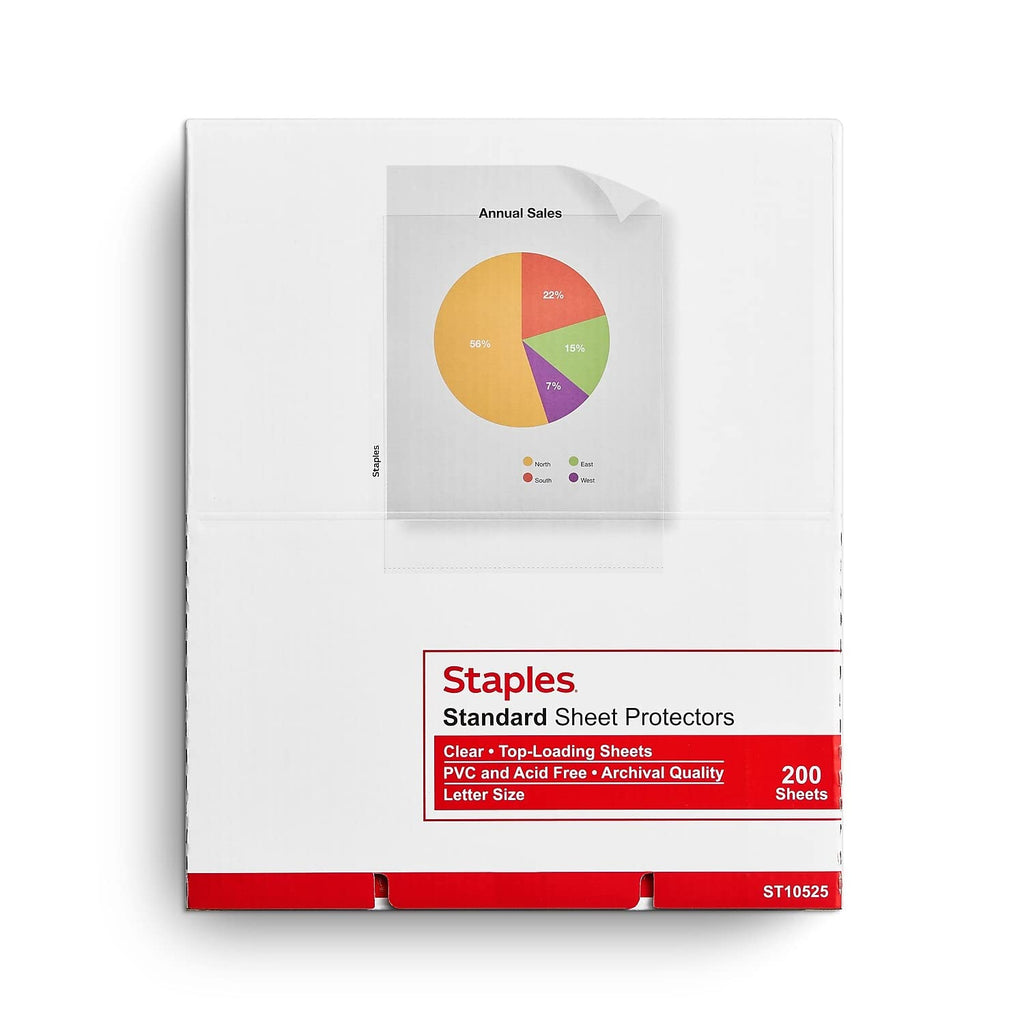 Staples Heavyweight Sheet Protectors, 8.5x11 Inch, Clear, 100-Pack