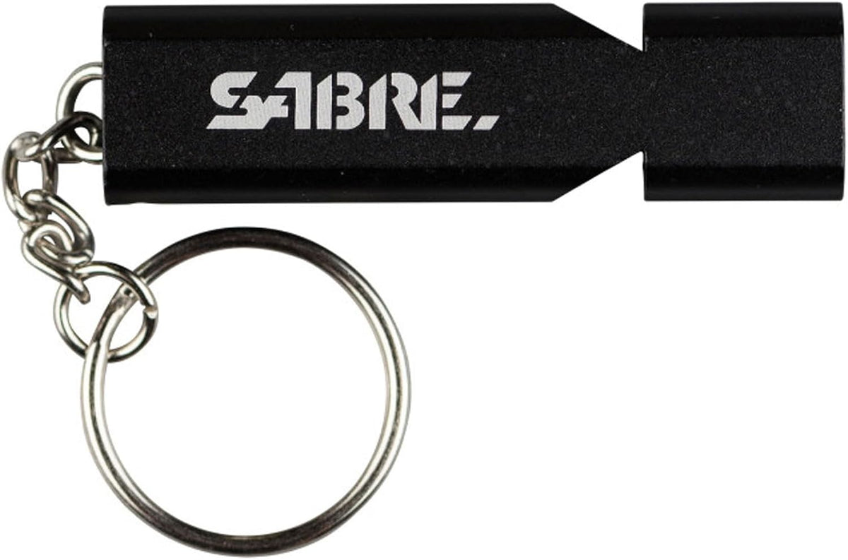 Sabre Emergency Safety Whistle with Key Ring and Detachable Lanyard, Easy to Carry