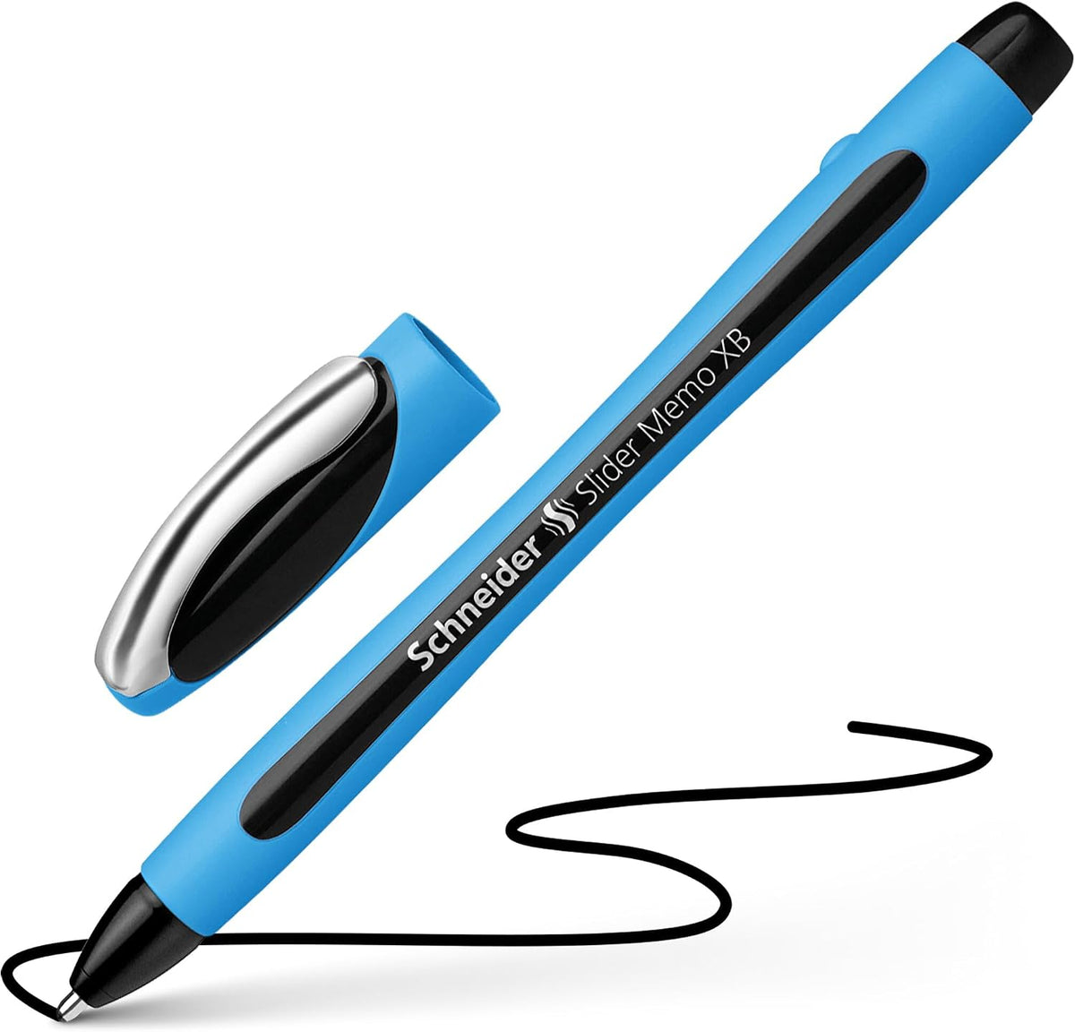 Schneider Slider Memo XB (Extra Broad) Ballpoint Pen, 1.4 mm, Light Blue Barrel