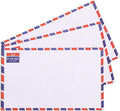 50 Pcs Airmail Envelopes with Commercial Flap, 4.5 x 8.9 Inches