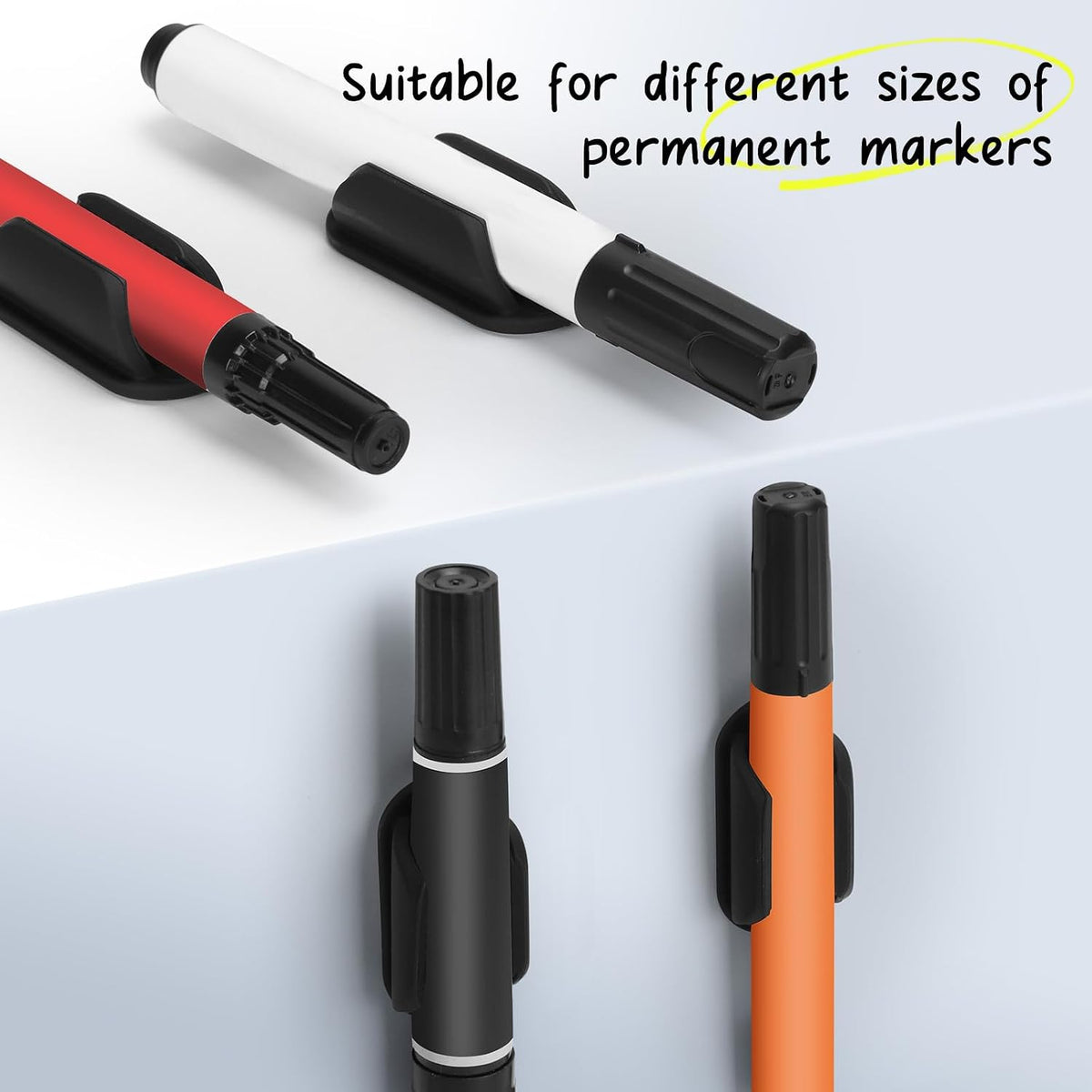 AIERSA 10 Pack Large Silicone Marker Holder for White Board