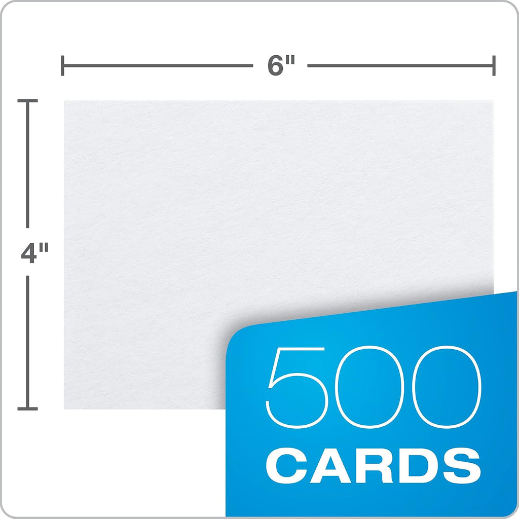 Oxford Index Cards, Index Cards, Blank on Both Sides, White, Cards (40177), 4x6