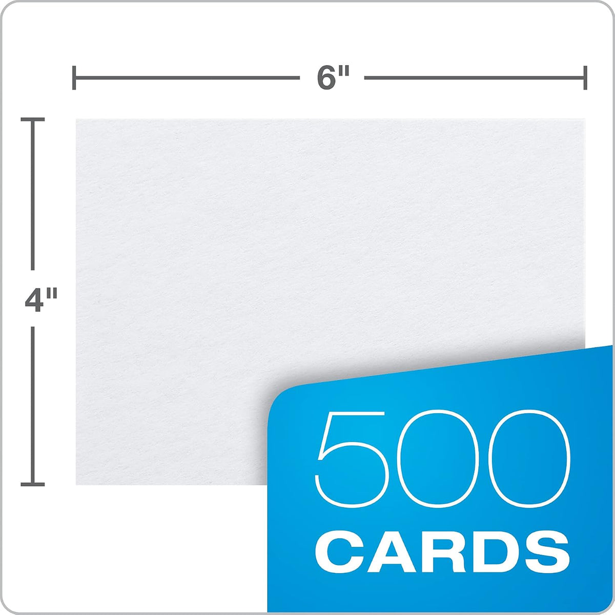 Oxford Index Cards, Index Cards, Blank on Both Sides, White, Cards (40177), 4x6