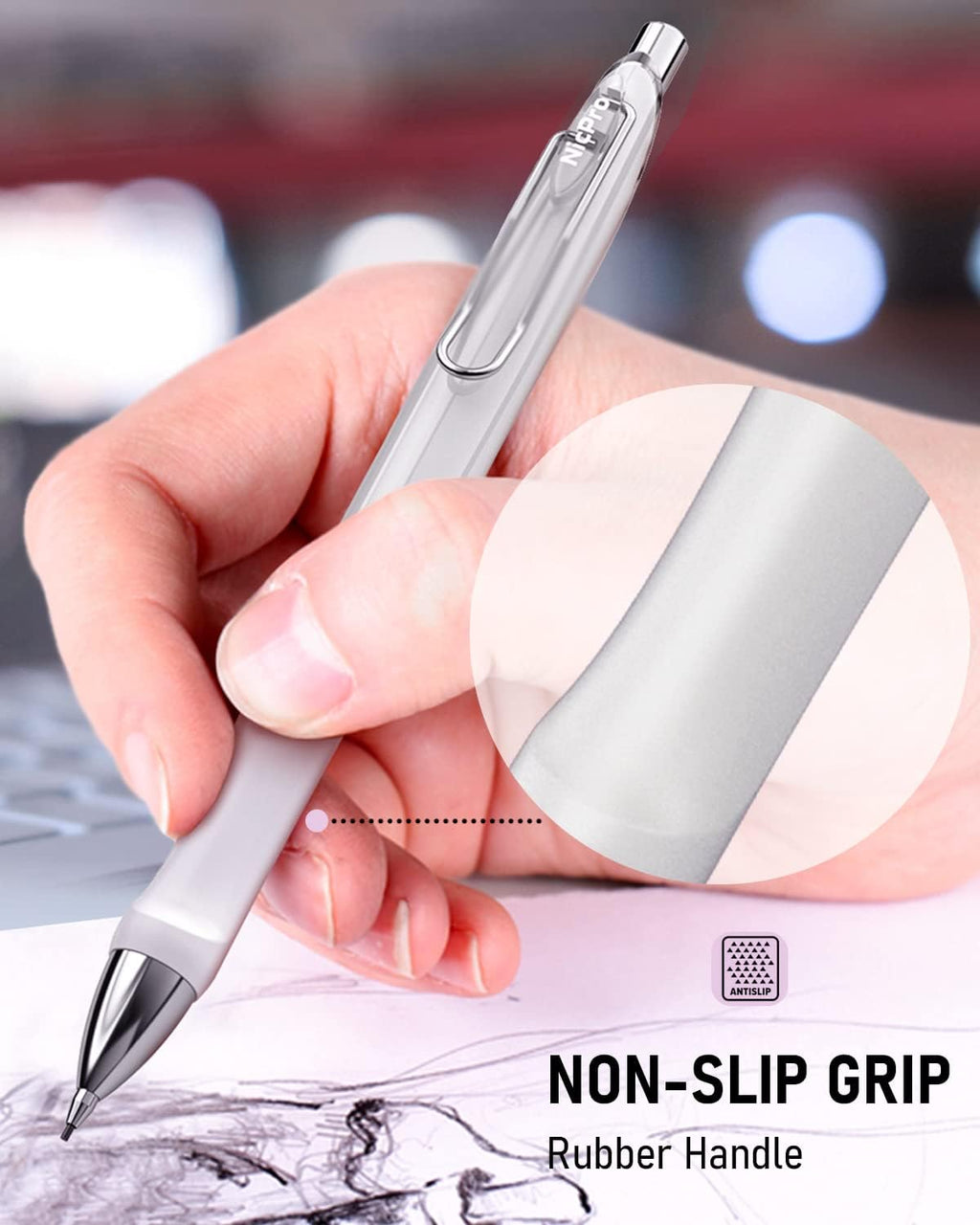 Nicpro 6PCS Pastel Mechanical Pencil Set 0.5 mm