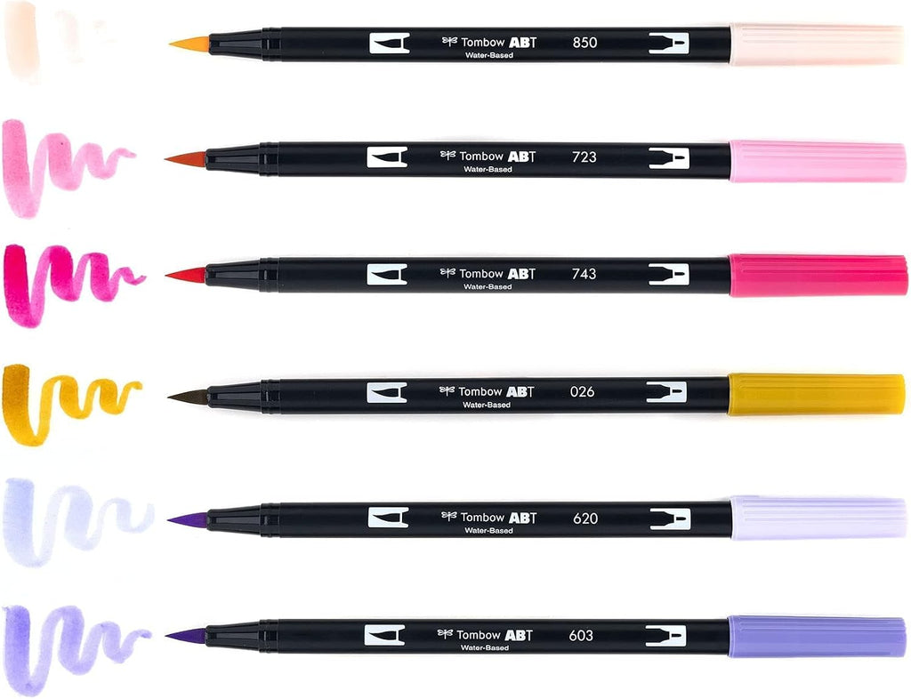 Tombow 56228 Dual Brush Pen Art Markers Sweetheart, Portrait, 1 Count (Pack of 6)